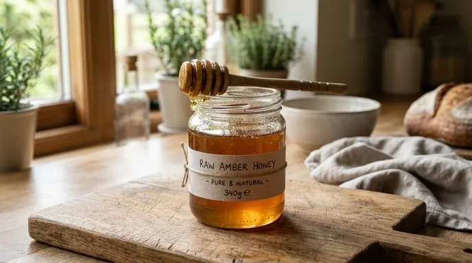 Raw honey jar